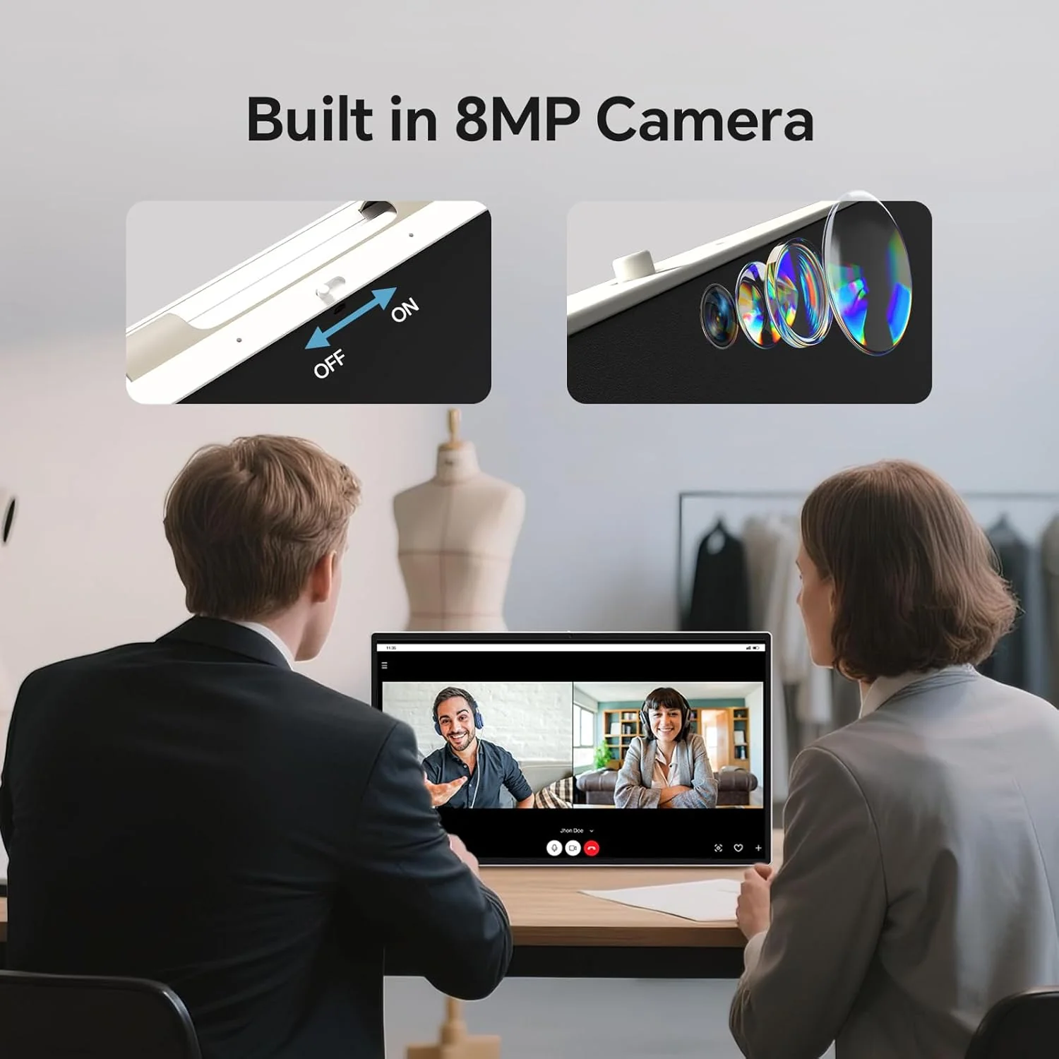 KTC MEGAPAD 25" FHD Google EDLA Portable Touch Monitor built in Camera - Image 10