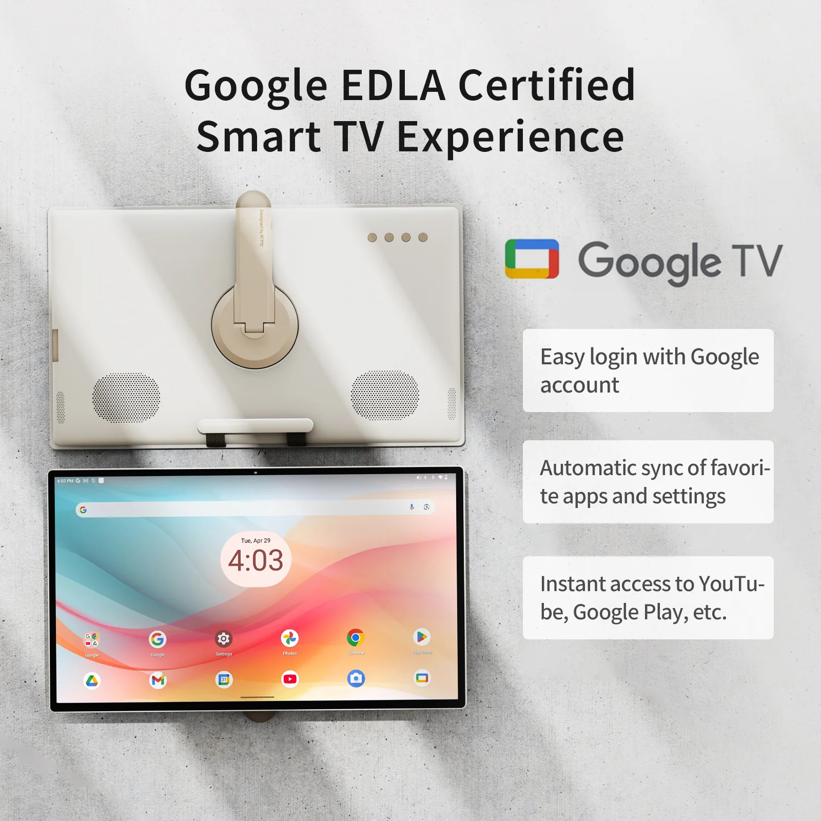 KTC MEGAPAD 25" FHD Google EDLA Portable Touch Monitor built in Camera - Image 12
