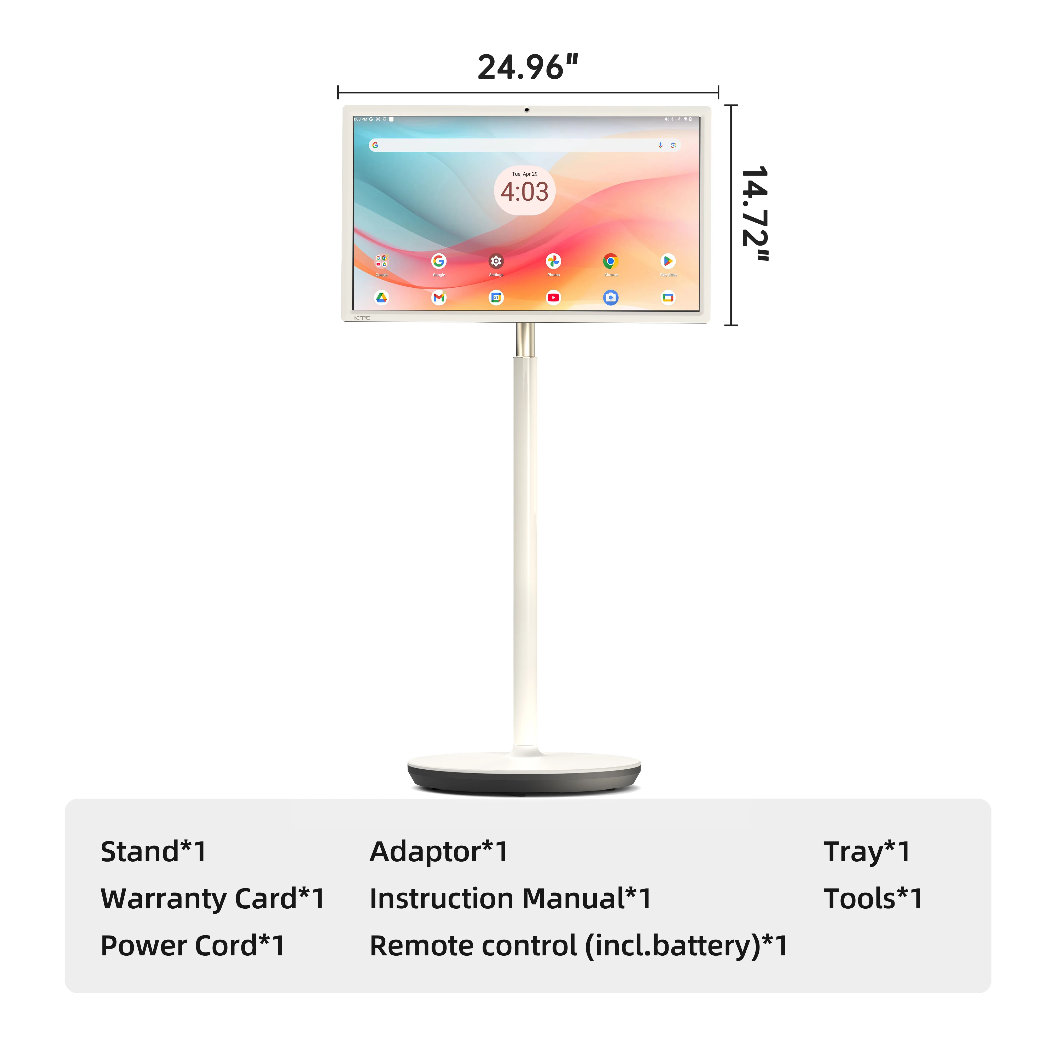 KTC MEGAPAD 27" FHD Android 14 Google EDLA Smart Touch Monitor with 9500mAh Battery - Image 12