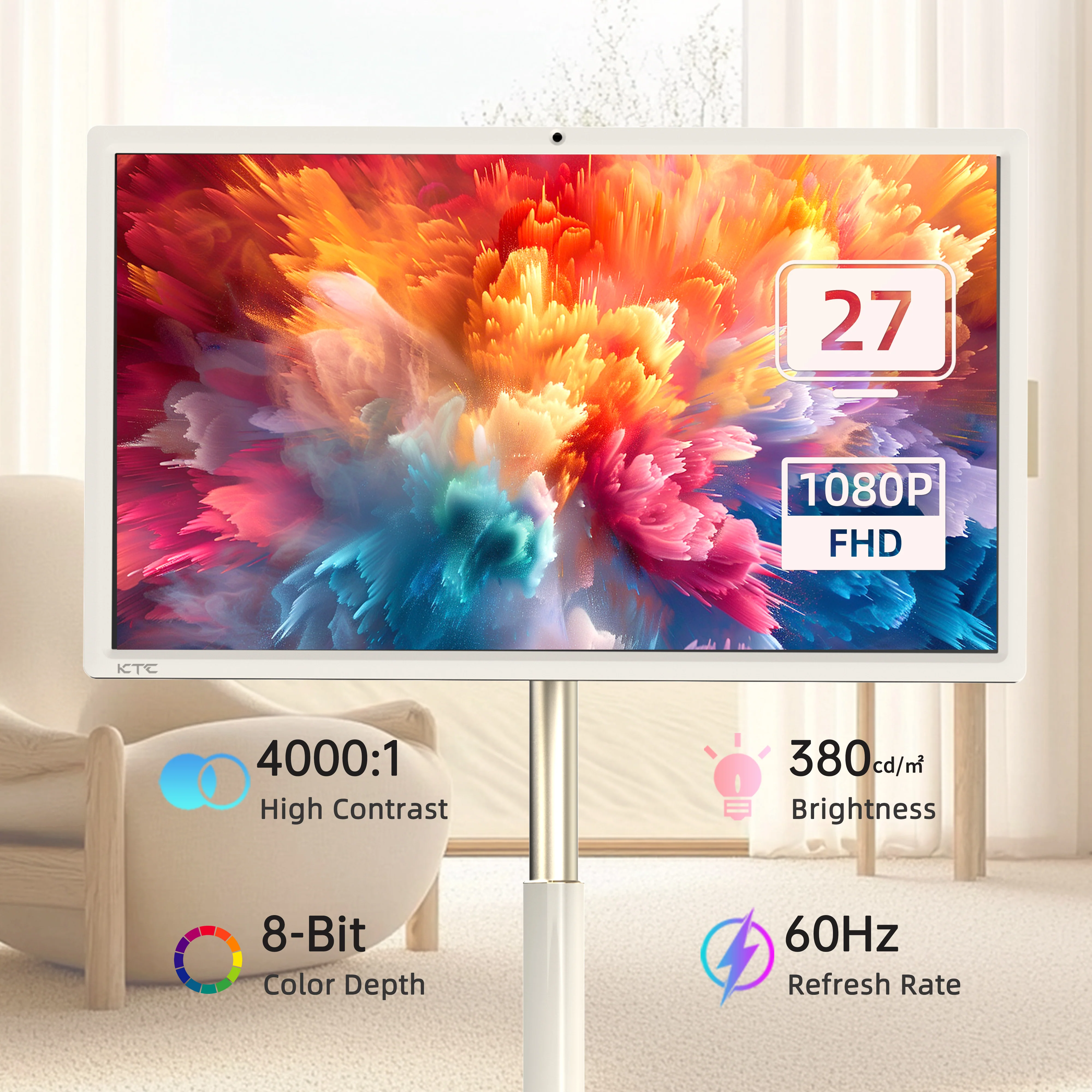 KTC MEGAPAD 27" FHD Android 14 Google EDLA Smart Touch Monitor with 9500mAh Battery - Image 8