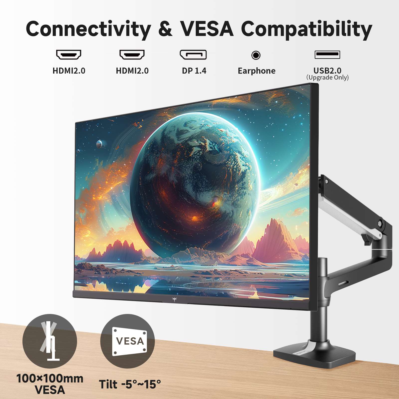 KTC 27" 2K 144Hz HVA High-contrast Gaming Monitor丨H27T27S - Image 6