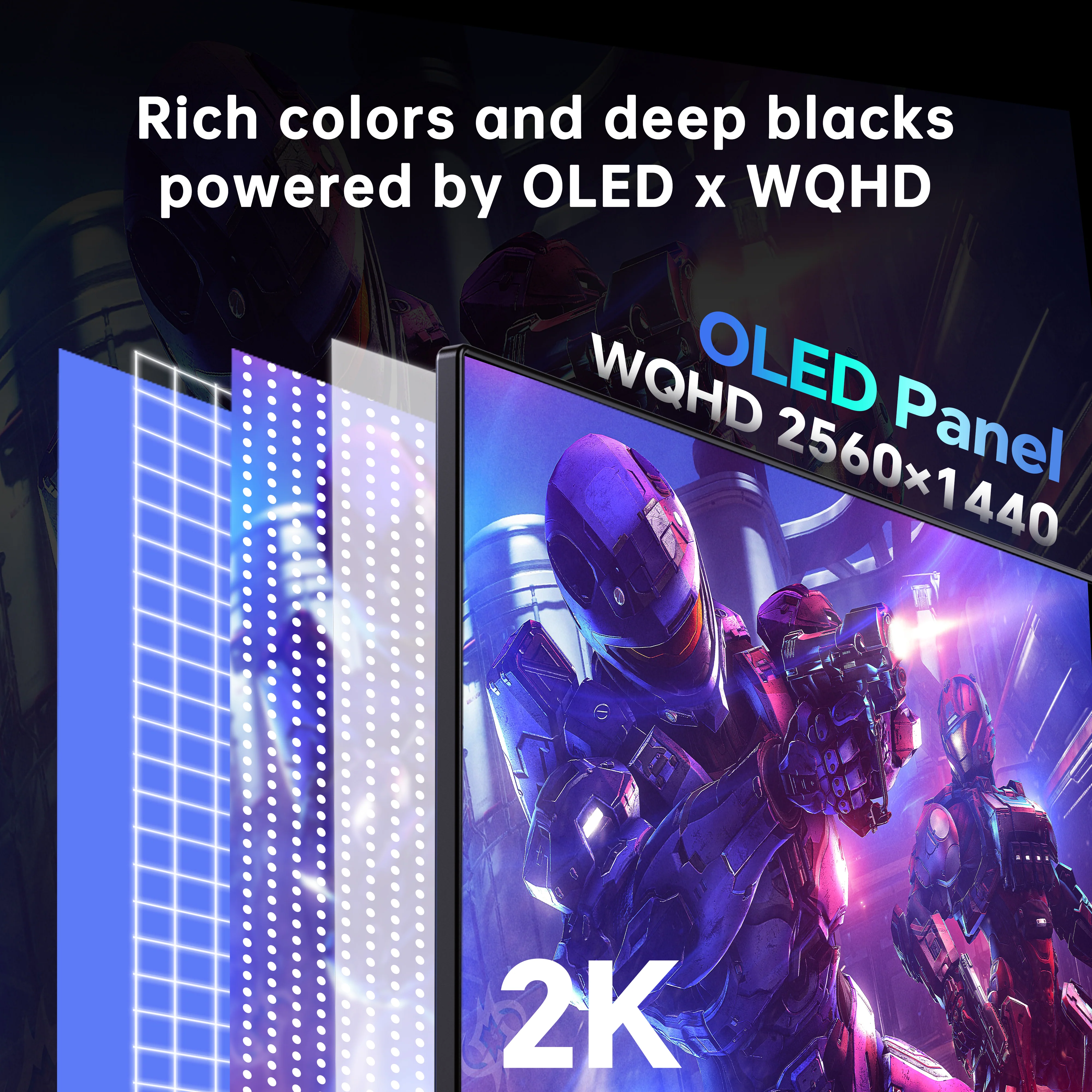 KTC OLED 27" 2K 240Hz/0.03ms USB-C Gaming Monitor | G27P6 - Image 3