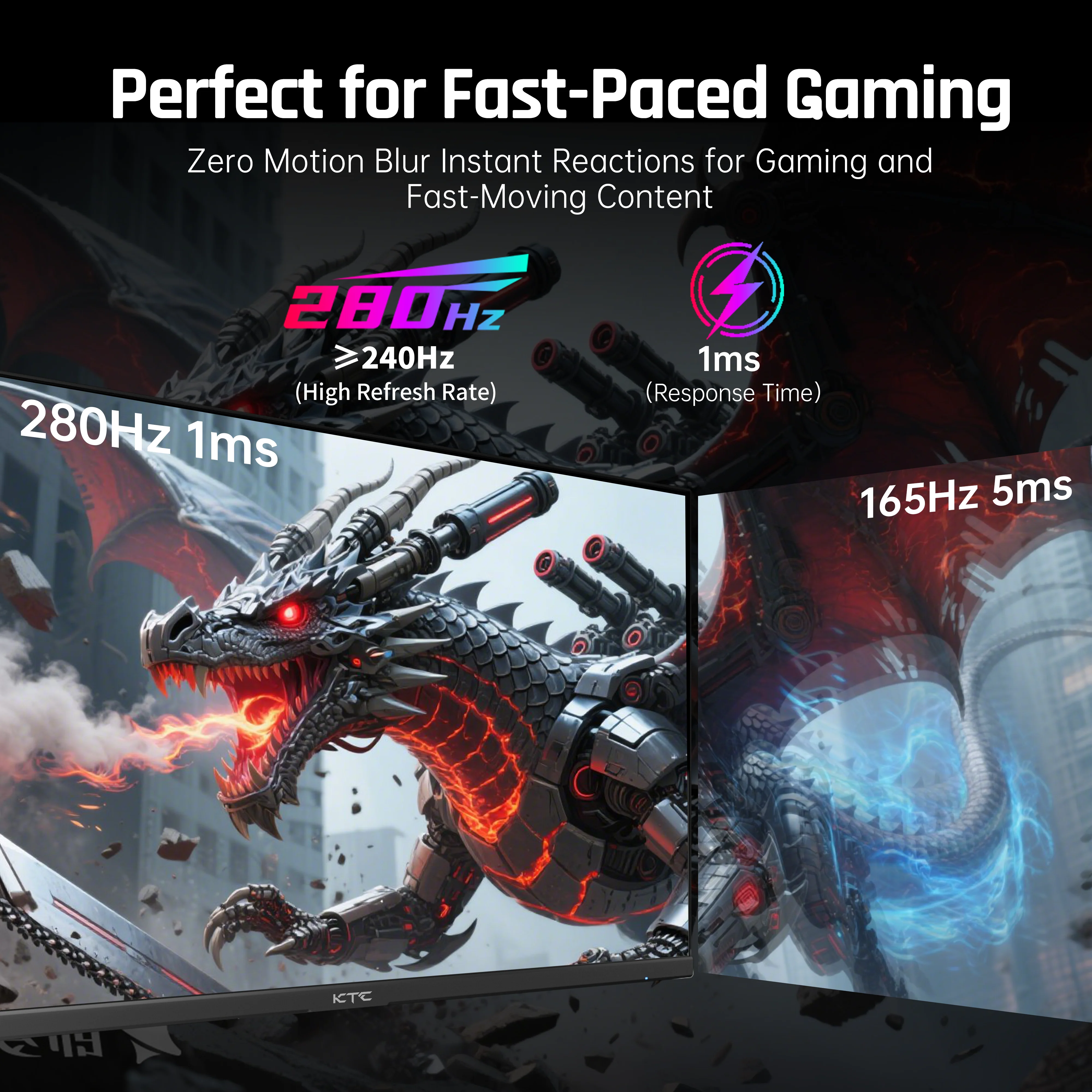 KTC 27" FHD 280Hz/1ms Gaming Monitor | H27E22P - Image 7