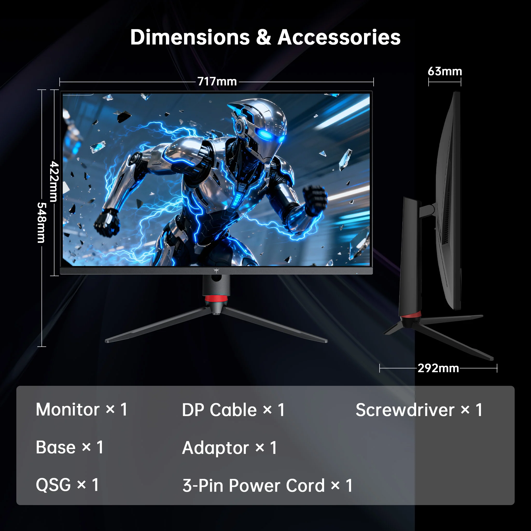 KTC 32" 4K 165Hz Gaming Monitor with Vesa Mount | H32P22P - Image 9
