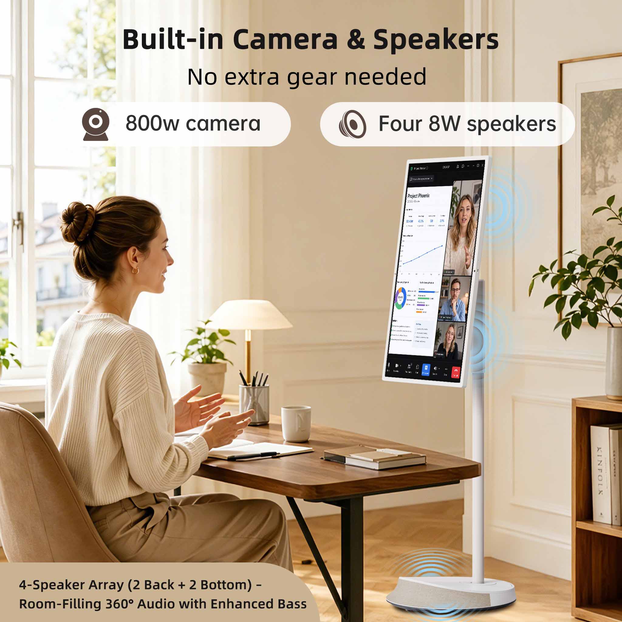 KTC MEGAPAD 32" 4K Android 13 Google EDLA Smart Touch Monitor with 9500mAh Battery - Image 5