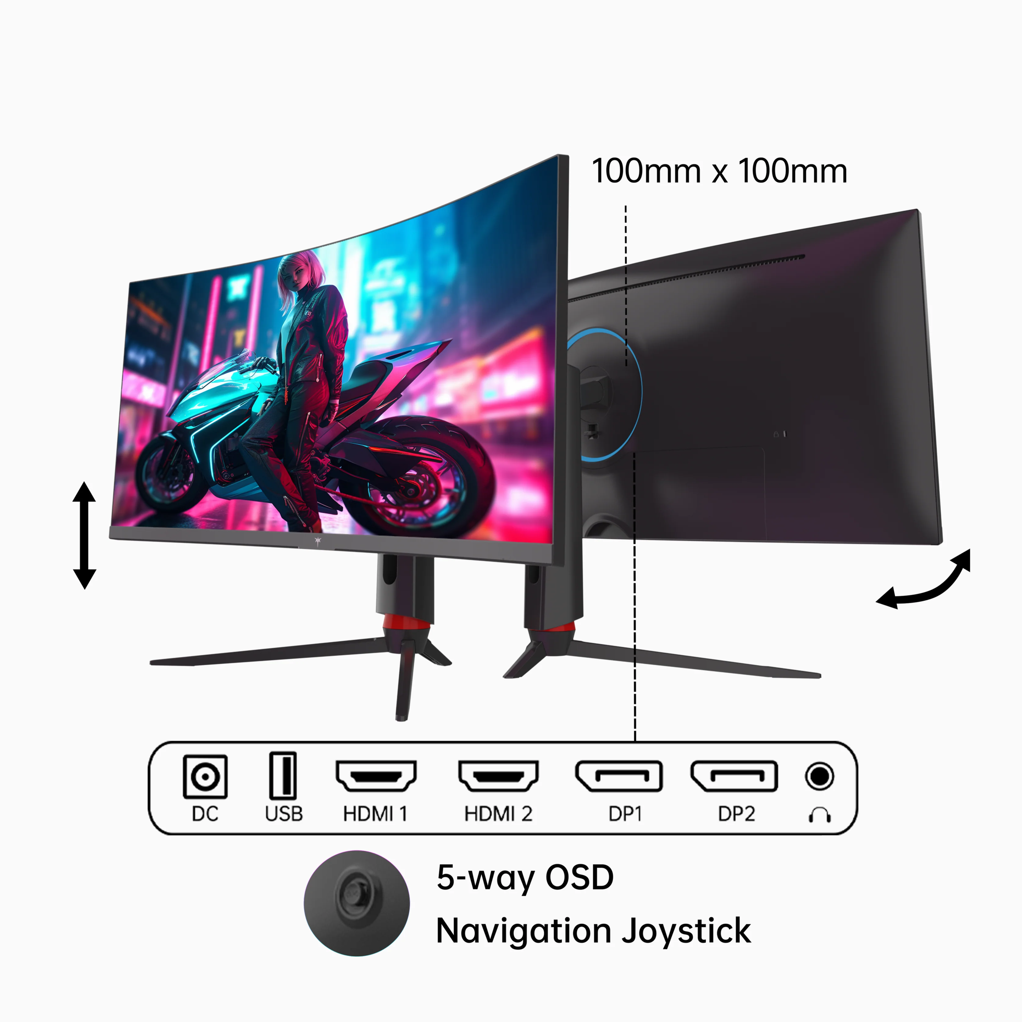 KTC 34" 2K 180Hz/1ms 1500R Curved Gaming Monitor | H34S18S - Image 12