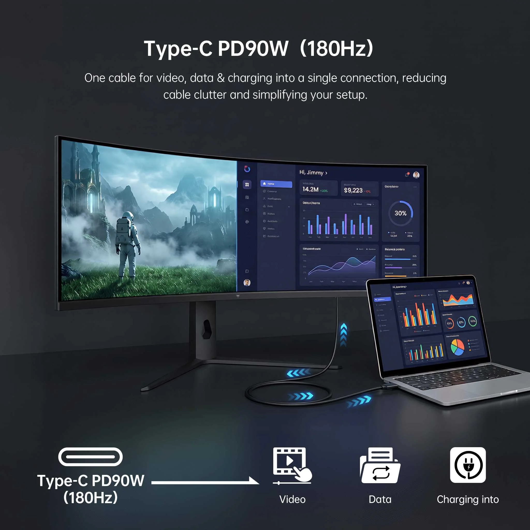 KTC 49" DQHD 180Hz 1000R Curved Gaming monitor丨H49S66 - Image 10